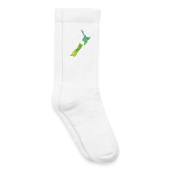 Karte Neuseeland - Kinder Tennissocken - Weiß - Rechts