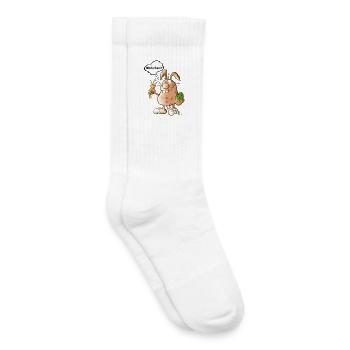 Osterhase mit Möhrchen - Kinder Tennissocken - Weiß - Rechts