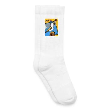 EG Möwe I Tier I Meer I Urlaub I Bild - Kinder Tennissocken - Weiß - Rechts