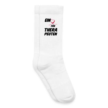 Herz für Therapeuten Geschenk - Kinder Tennissocken - Weiß - Rechts