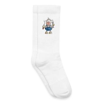 Mechanic sheep with pun I screwdriver - Kids Tennis Socks - white - Right