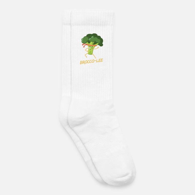 Brocco-Lee - gesunder Kampfsport - Kinder Tennissocken - Weiß