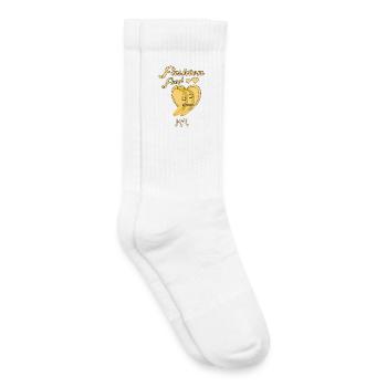 J’adore les bananes - Chaussettes de tennis bio enfant - blanc - Droite