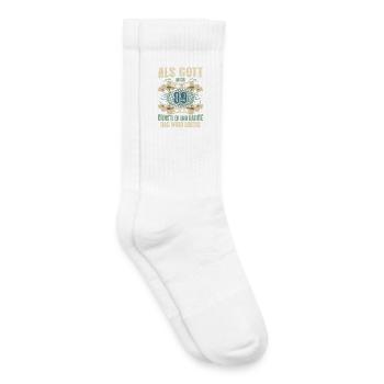 89. Geburtstag Als Gott Mich Schuf Vor - Kinder Tennissocken - Weiß - Rechts