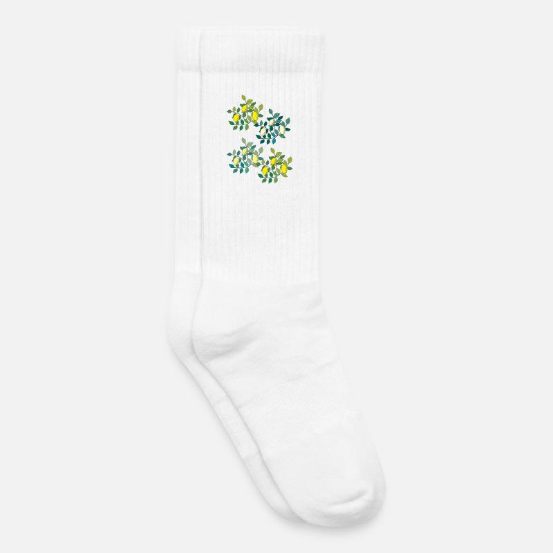 zitronen 4fach - Kinder Tennissocken - Weiß