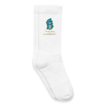 Londres, Trinity Buoy Lighthouse, Pixel Art - Chaussettes de tennis bio enfant - blanc - Droite
