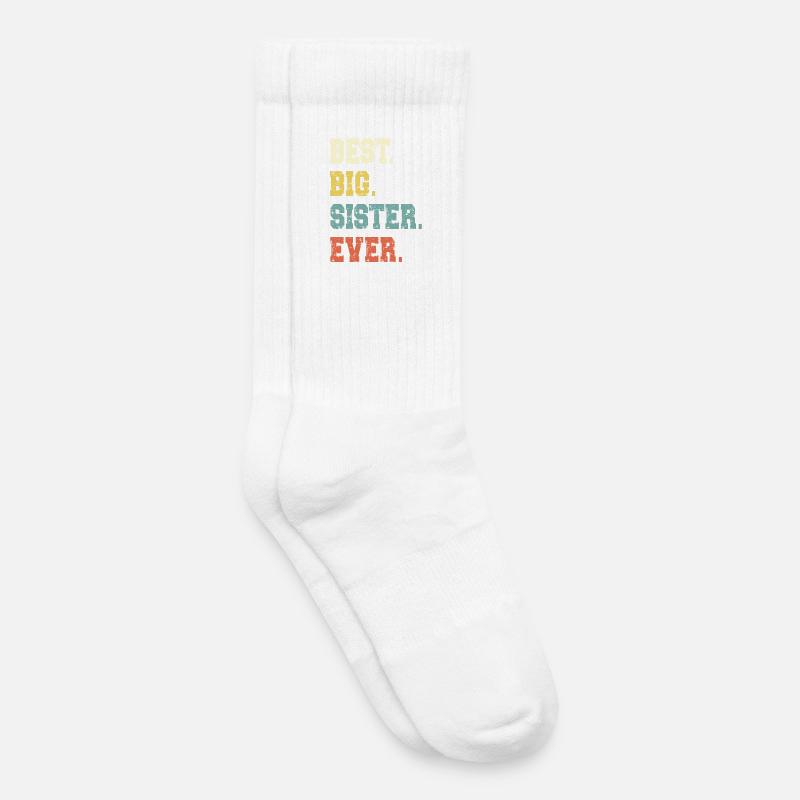 Grosse Schwester - Kinder Tennissocken - Weiß