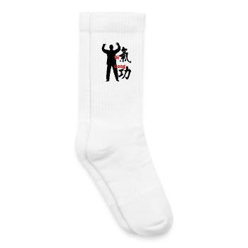001 kung fu qi gong - Kids Tennis Socks - white - Right