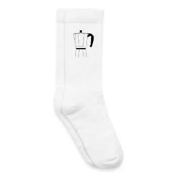 Cafe Mokkakanne Schwarz - Kinder Tennissocken - Weiß - Rechts