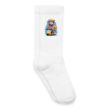 Sweet Hippopotamus - Kids Tennis Socks - white - Right