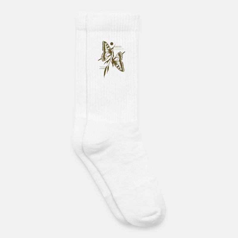 Schwalbenschwanz Schmetterling -Variant - Kinder Tennissocken - Weiß