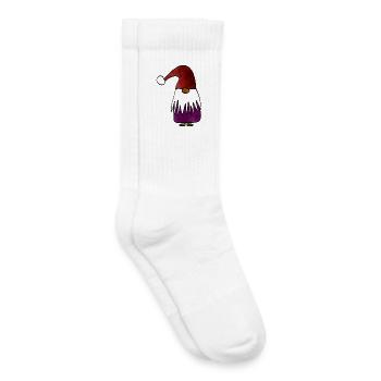 Kreativer Weihnachtsgnom mit farbverfremdetem Hut - Kinder Tennissocken - Weiß - Rechts