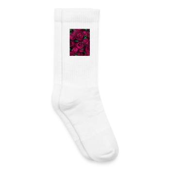 Romantik roter Rosenstrauß Liebe modern - Kinder Tennissocken - Weiß - Rechts