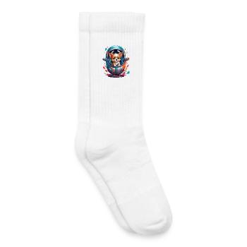 Chiot de l’espace en combinaison spatiale - Chaussettes de tennis bio enfant - blanc - Droite