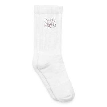 Easter greeting with floral lettering - Kids Tennis Socks - white - Right