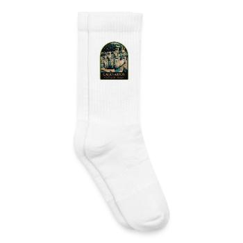 Illustration Caernarfon Castle, Wales, UK - Kids Tennis Socks - white - Right
