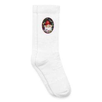 zauberhafter niedlicher Gartenzwerg Blumen Garten - Kinder Tennissocken - Weiß - Rechts