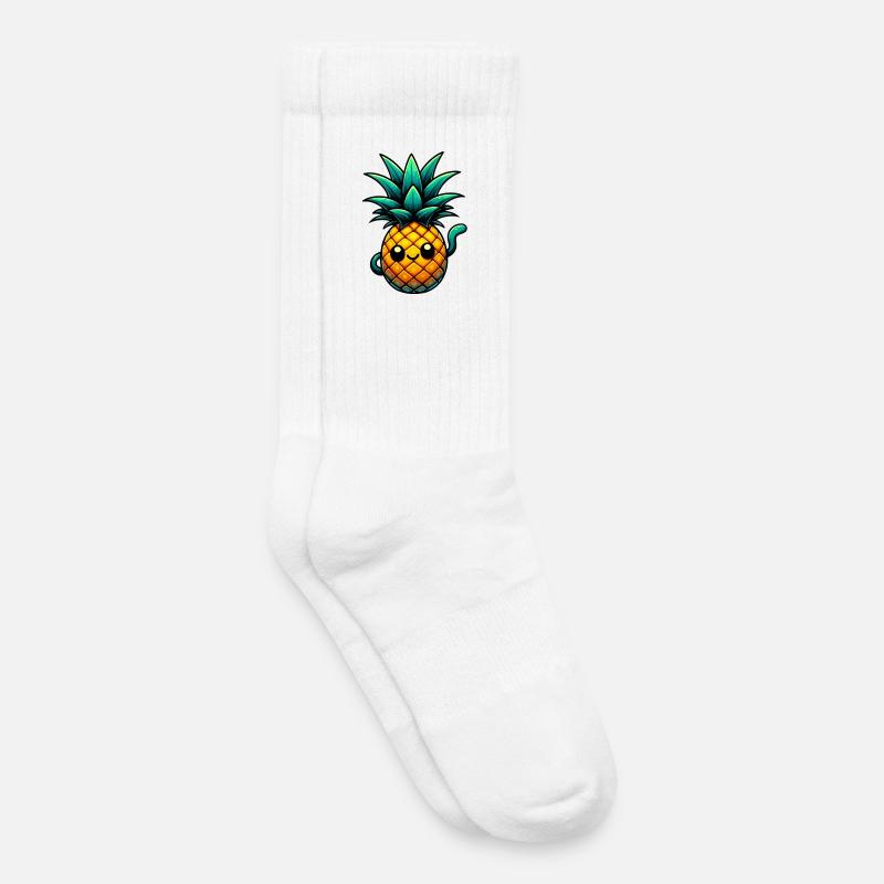 Ananas - Kinder Tennissocken - Weiß