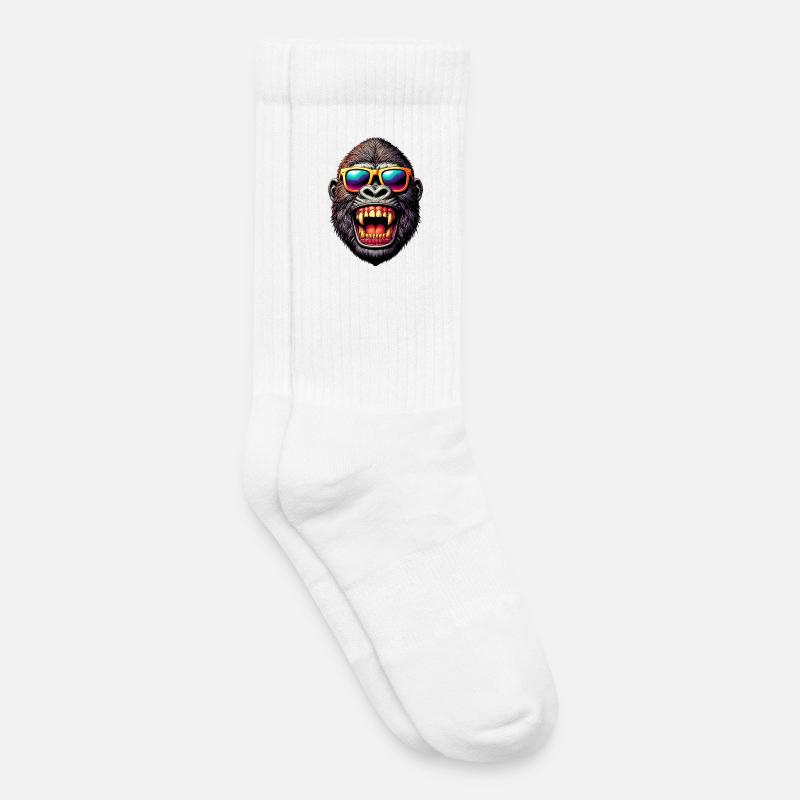 Gorilla - Kinder Tennissocken - Weiß