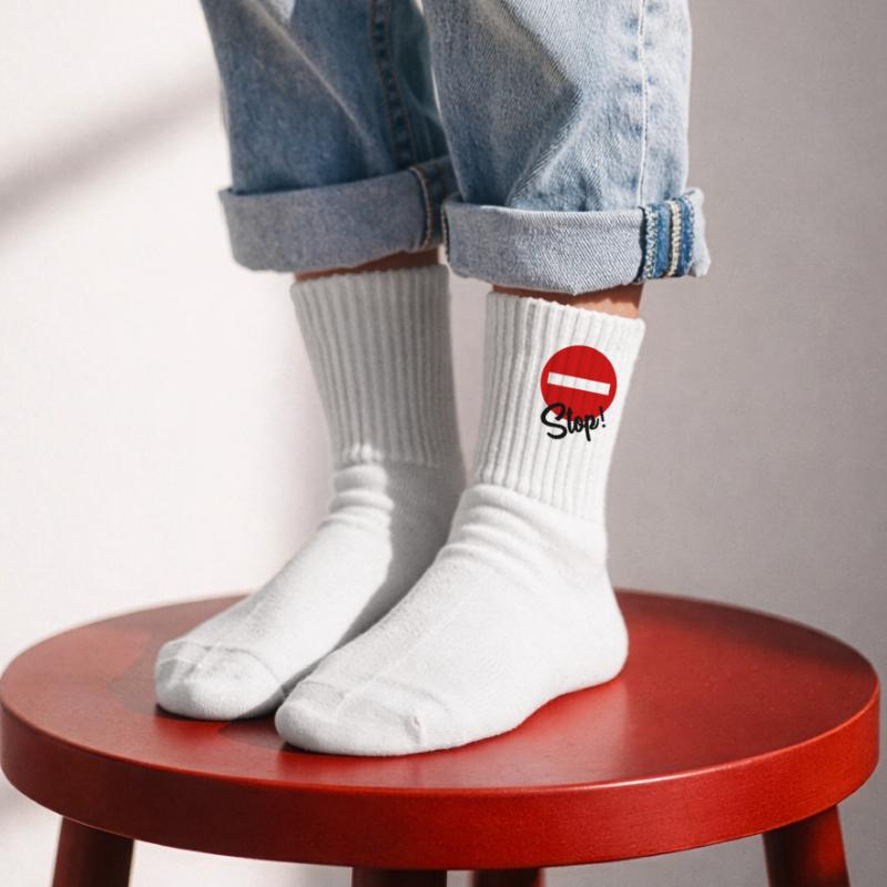 STOP. MESSAGE. QUOTATION. PANEL. DAD. MOTORCYCLE Kids Tennis Socks