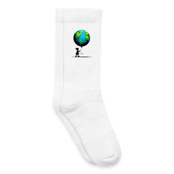 Planet Earth - Kids Tennis Socks - white - Right