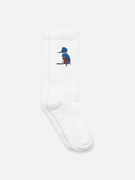 Ein charismatischer Eisvogel. - Kinder Tennissocken - Weiß