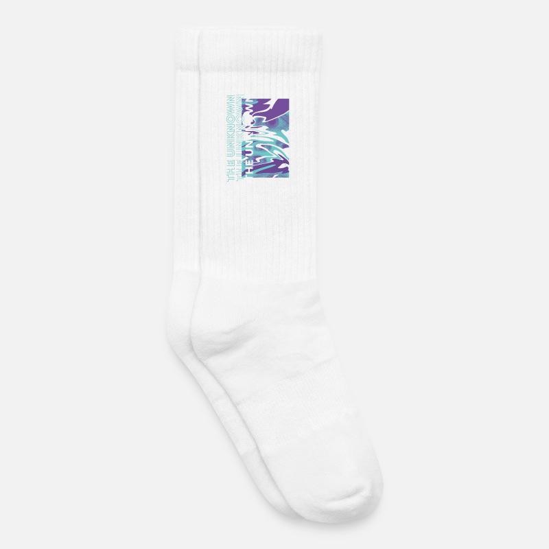 The Unknown – Digitale Verzerrung - Kinder Tennissocken - Weiß