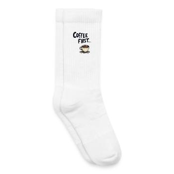 Coffee First - Kinder Tennissocken - Weiß - Rechts