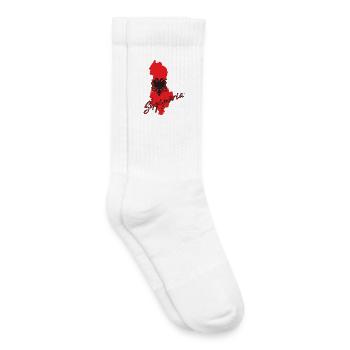 Albanische Flagge, Albanischer Stolz - Kinder Tennissocken - Weiß - Rechts