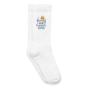 Je suis prêt pour l’été - Chaussettes de tennis bio enfant - blanc - Droite