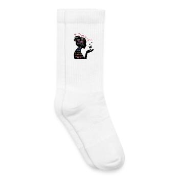 Wenn du das liest...! Personalisierbar - Kinder Tennissocken - Weiß - Rechts