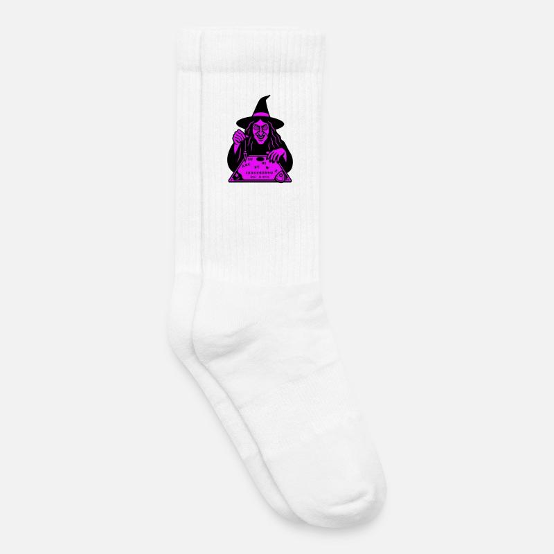 Hypnotic Witch Board - Kids Tennis Socks - white