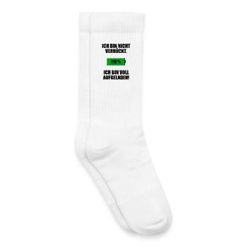 T-Shirt „Ich bin nicht verrückt"  - Kinder Tennissocken - Weiß - Rechts