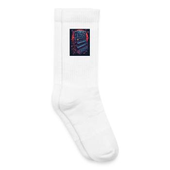 Futuristic electronic music device - Kids Tennis Socks - white - Right