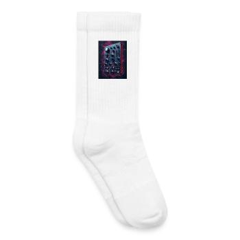 Futuristic synthesizer in space design - Kids Tennis Socks - white - Right