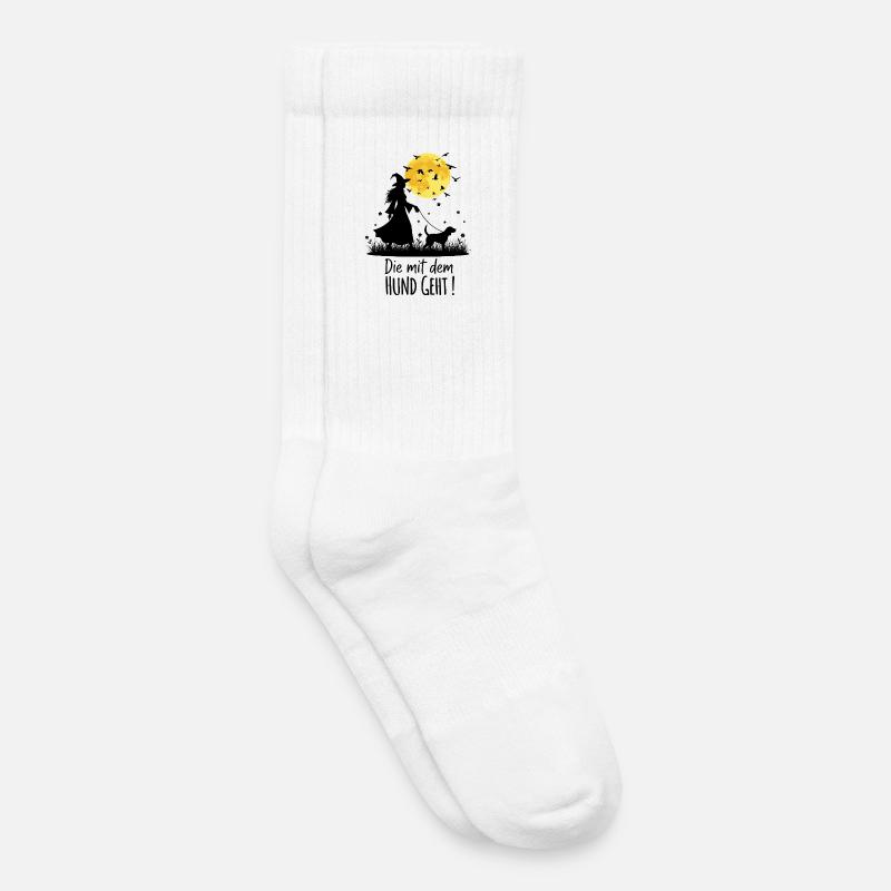 Die mit dem Beagle geht ! - Kinder Tennissocken - Weiß