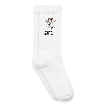 Ziegen Fussball / Fussballer Ziege - Kinder Tennissocken - Weiß - Rechts