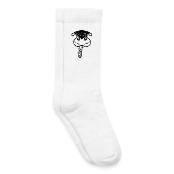 Raupe Schulabschluss Abitur bestanden College Wurm - Kinder Tennissocken - Weiß - Rechts