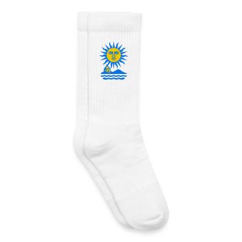 Greece Sun Art - Kinder Tennissocken - Weiß - Rechts