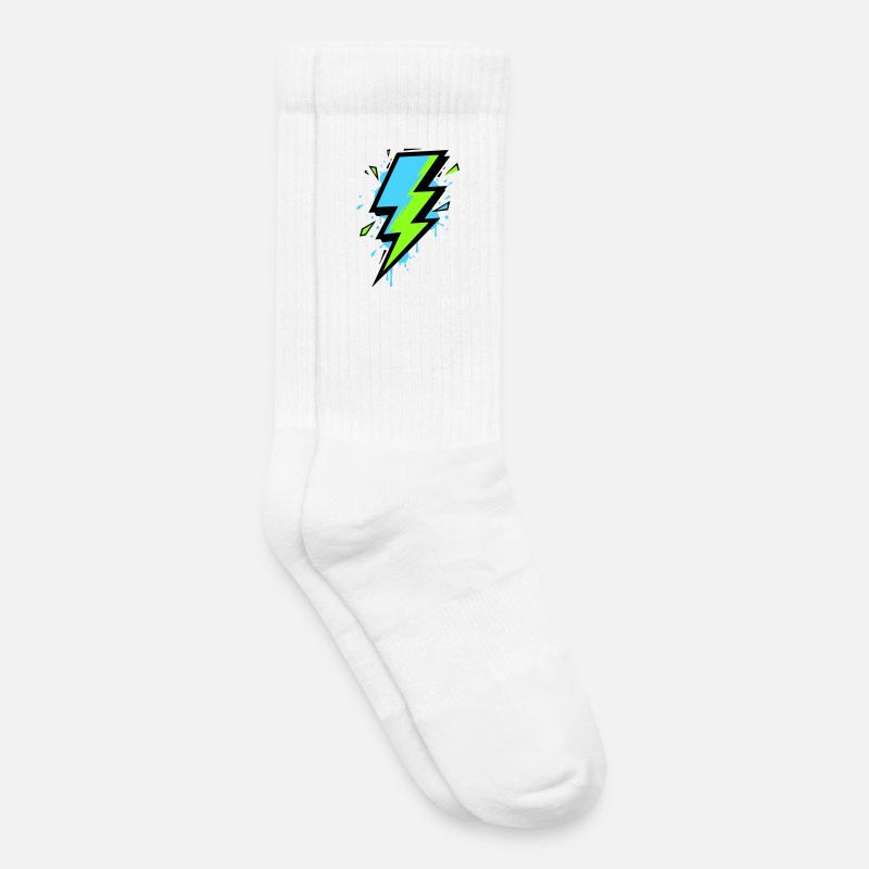 Rayon de l’électricité moderne - Chaussettes de tennis bio enfant - blanc