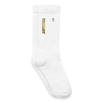 ARGENTINE TYPOGRAPHIE SPORTIVE AUDACIEUSE - Chaussettes de tennis bio enfant - blanc - Droite