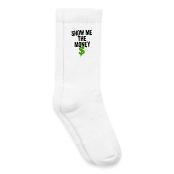 Humorous financial motif with dollar sign - Kids Tennis Socks - white - Right