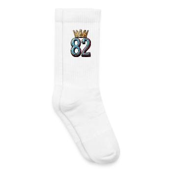 82 Nombre Couronne - Chaussettes de tennis bio enfant - blanc - Droite