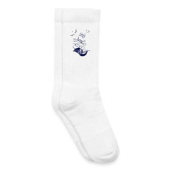 Du, ich und das Meer. Der Seemann und sein Fisch - Kinder Tennissocken - Weiß - Rechts