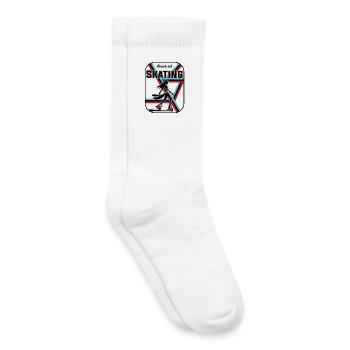 Skating Design – Born to Roll - Kids Tennis Socks - white - Right