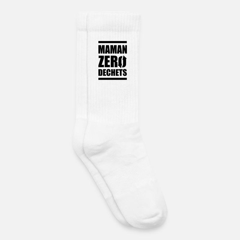 Maman zero dechets - Chaussettes de tennis bio enfant - blanc
