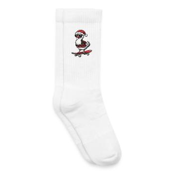Bouquet Noël Drôle - Chaussettes de tennis bio enfant - blanc - Droite