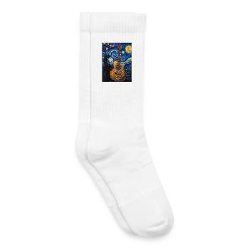 Gitarre Van Gogh Sternennacht - Kinder Tennissocken - Weiß - Rechts
