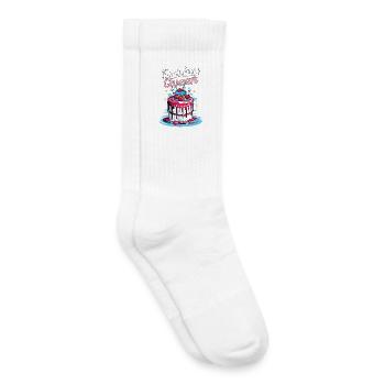 Backing Baking Queen Baking Fairy Baker Cake - Kids Tennis Socks - white - Right