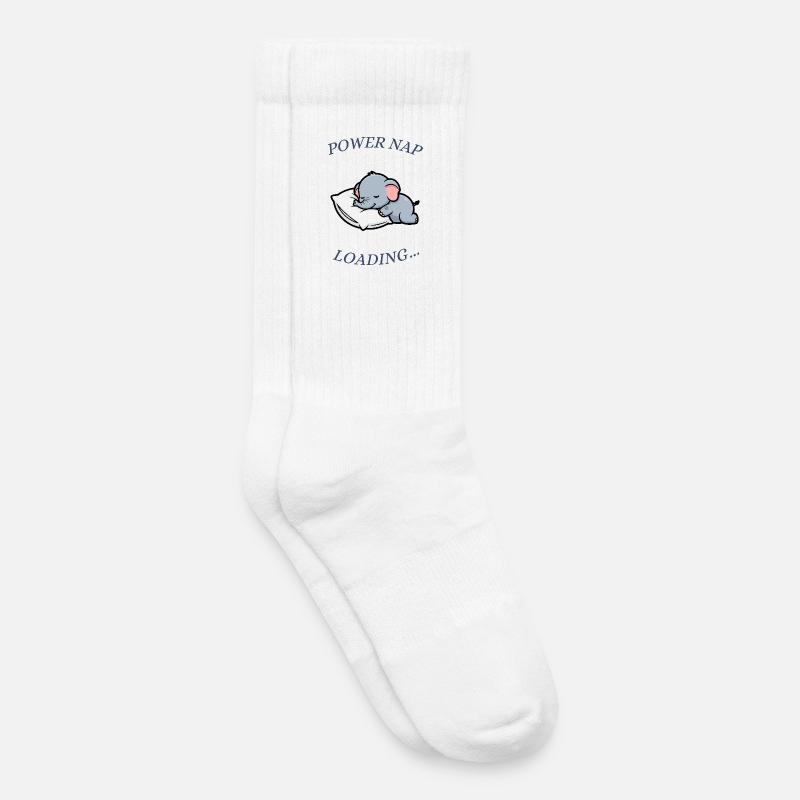 Schlafender Elefant - Kinder Tennissocken - Weiß